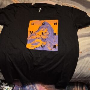 Converse Black Tee with Vibrant Graphic